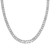 Emerald Cut Tennis Necklace