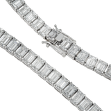 Emerald Cut Tennis Necklace