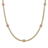Evil Eye Tennis Necklace