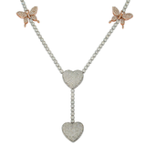Butterfly & Heart Diamond Necklace