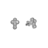 Diamond Cross Earrings