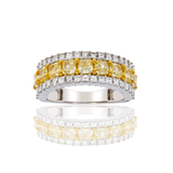 Fancy Yellow Diamonds Wedding Band