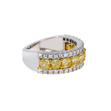 Fancy Yellow Diamonds Wedding Band