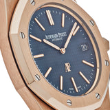 Audemars Piguet Royal Oak 15202OR.OO.1240OR.01 'Jumbo' Extra-Thin Rose Gold Blue Dial (2016)
