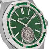 Audemars Piguet Royal Oak 26532IC.EE.1220TI.01 Selfwinding Flying Tourbillon Titanium White Gold Emerald Bezel Limited Edition (2024)