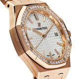 Audemars Piguet Royal Oak 77351OR.ZZ.1261OR.01 Rose Gold White Dial Diamond Bezel (2022)