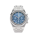 Audemars Piguet Royal Oak 26317BC.OO.1256BC.01 Selfwinding Chronograph White Gold Light Blue Dial Limited Edition