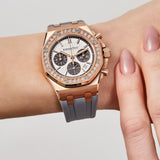 Audemars Piguet Royal Oak Offshore 26231OR.ZZ.D003CA.01 'Ladies' Rose Gold Diamond Bezel Silver Dial