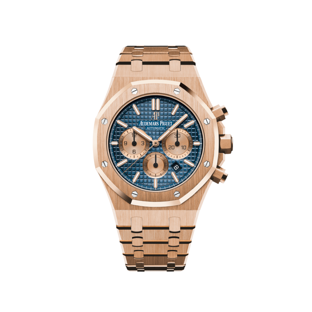 Ap royal oak chronograph rose gold best sale