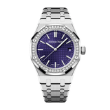 Audemars Piguet Royal Oak White Gold Purple Dial Diamond Bezel Special Edition Murtoli 15551BC.ZZ.1356BC.02