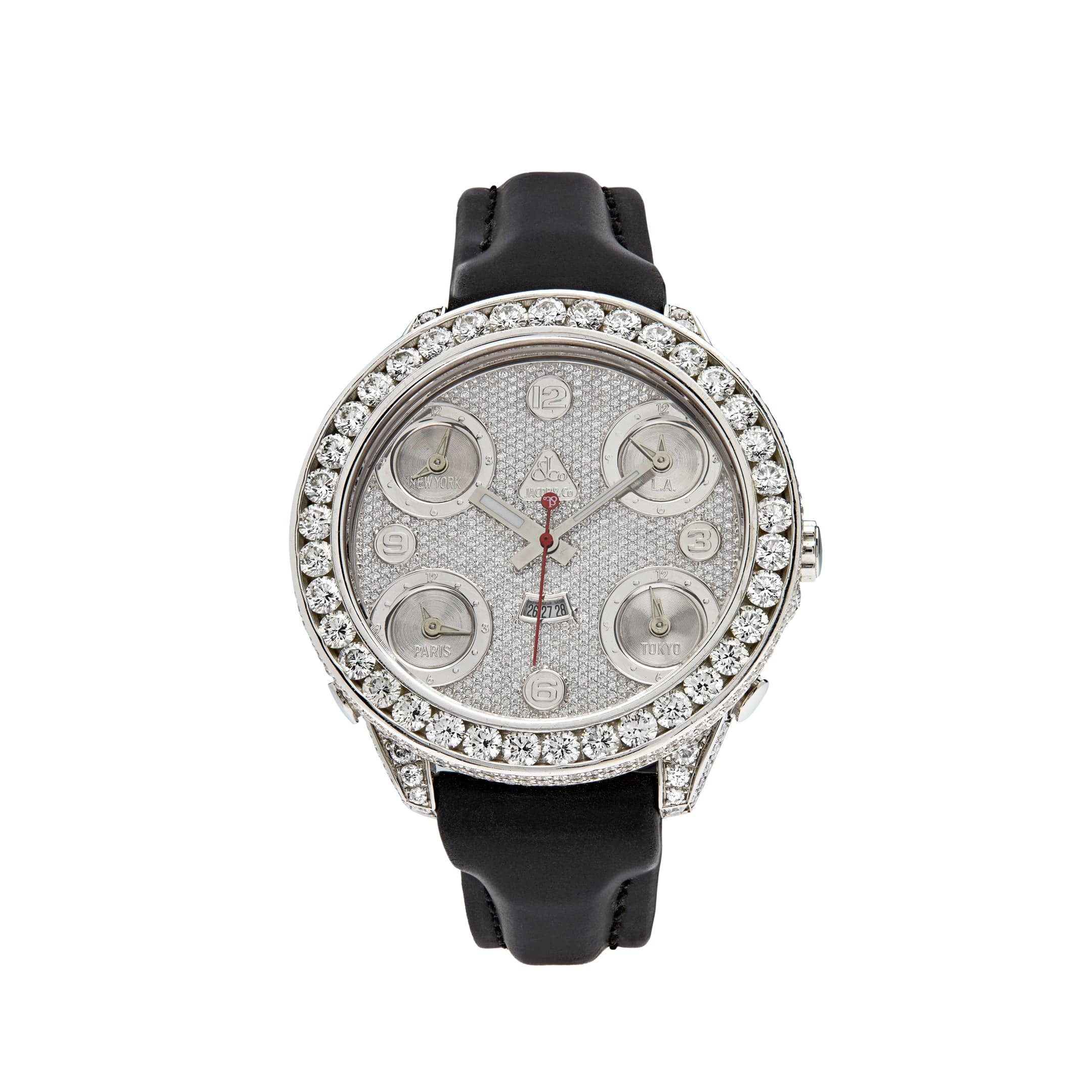 Jacob & Co. Five Time Zone Steel Diamond JCM-30 – Mavani & Co display picture 2