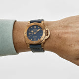 Panerai Submersible Bronzo Blu Abisso PAM01074 Brushed Bronze Blue Dial