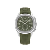 Patek Philippe Aquanaut 5968G-010 Chronograph White Gold Khaki Green Dial (2024)