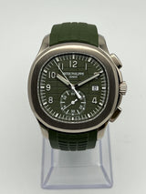 Patek Philippe Aquanaut 5968G-010 Chronograph White Gold Khaki Green Dial (2021)