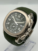 Patek Philippe Aquanaut 5968G-010 Chronograph White Gold Khaki Green Dial (2021)