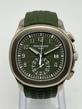 Patek Philippe Aquanaut 5968G-010 Chronograph White Gold Khaki Green Dial (2021)