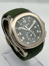 Patek Philippe Aquanaut 5968G-010 Chronograph White Gold Khaki Green Dial (2021)