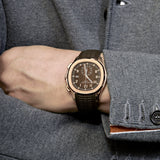 Patek Philippe Aquanaut 5968R-001 Chronograph Rose Gold Brown Dial