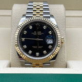 Rolex Datejust 126333 Yellow Gold & Stainless Steel Black Diamond Dial Jubilee