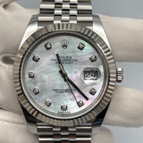 Rolex Datejust 126334 Stainless Steel Diamond Mother Of Pearl Dial Jubilee