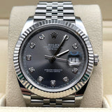 Rolex Datejust 126334 Stainless Steel Slate Diamond Dial Jubilee