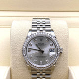Rolex Datejust 278384RBR White Gold Stainless Steel Silver Dial