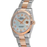 Rolex Datejust 126231 Rose Gold Stainless Steel Mother of Pearl Diamond Dial