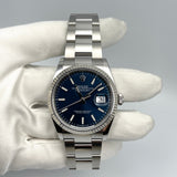 Rolex Datejust 126234 White Gold Stainless Steel Blue Dial Oyster