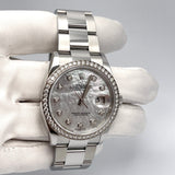 Rolex Datejust 126284RBR Stainless Steel White Gold Mother of Pearl Dial