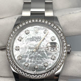 Rolex Datejust 126284RBR Stainless Steel White Gold Mother of Pearl Dial