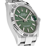Rolex Datejust 126234 White Gold Stainless Steel Mint Green Dial