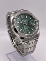 Rolex Datejust 126300 Stainless Steel Green Fluted-Motif Dial Oyster