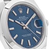 Rolex Datejust 126300 Stainless Steel Blue Dial Jubilee