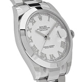 Rolex Datejust 126300 Stainless Steel White Roman Dial Oyster