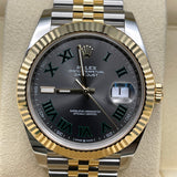 Rolex Datejust 126333 'Wimbledon' Yellow Gold Stainless Steel Slate Jubilee