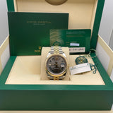 Rolex Datejust 126333 'Wimbledon' Yellow Gold Stainless Steel Slate Jubilee