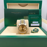 Rolex Datejust 126333 Yellow Gold Stainless Steel Champagne Diamond Dial Jubilee