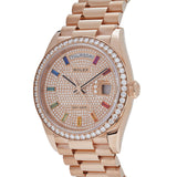 Rolex Day-Date 128345RBR Rose Gold Rainbow Diamond Pave Dial
