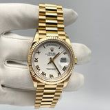 Rolex Day-Date 128238 Yellow Gold White Dial