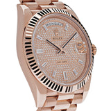 Rolex Day-Date 228235 Rose Gold Baguette Diamond Paved Dial (2022)