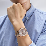 Rolex Day-Date 228345RBR Rose Gold Diamond Bezel Sundust Diamond Dial