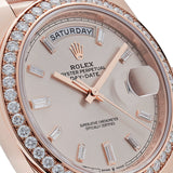 Rolex Day-Date 228345RBR Rose Gold Diamond Bezel Sundust Diamond Dial