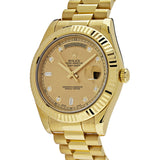 Rolex Day-Date 218238 Yellow Gold Champagne Diamond Dial