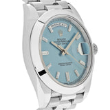 Rolex Day-Date 228206 Platinum Ice Blue Diamond Dial