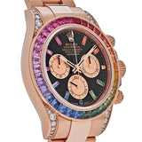 Rolex Daytona 116595RBOW 'Rainbow' Rose Gold Black Dial Sapphire Bezel