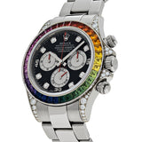 Rolex Daytona 116599RBOW 'Rainbow' White Gold Black Diamond Dial Sapphire Bezel
