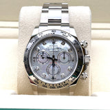Rolex Daytona 116509 White Gold Mother Of Pearl Diamond Dial