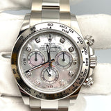Rolex Daytona 116509 White Gold Mother Of Pearl Diamond Dial