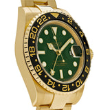 Rolex GMT-Master II 116718 Yellow Gold Green Dial Black Bezel
