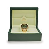 Rolex GMT-Master II 116718 Yellow Gold Green Dial Black Bezel